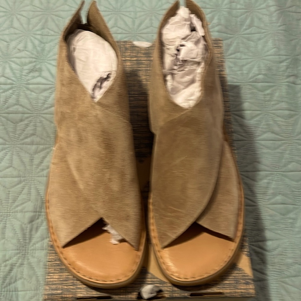 Born taupe suede sandals. Never worn.